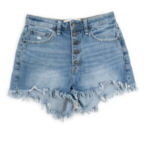 ABERCROMBIE & FITCH High Rise Short button fly jean shorts size 26